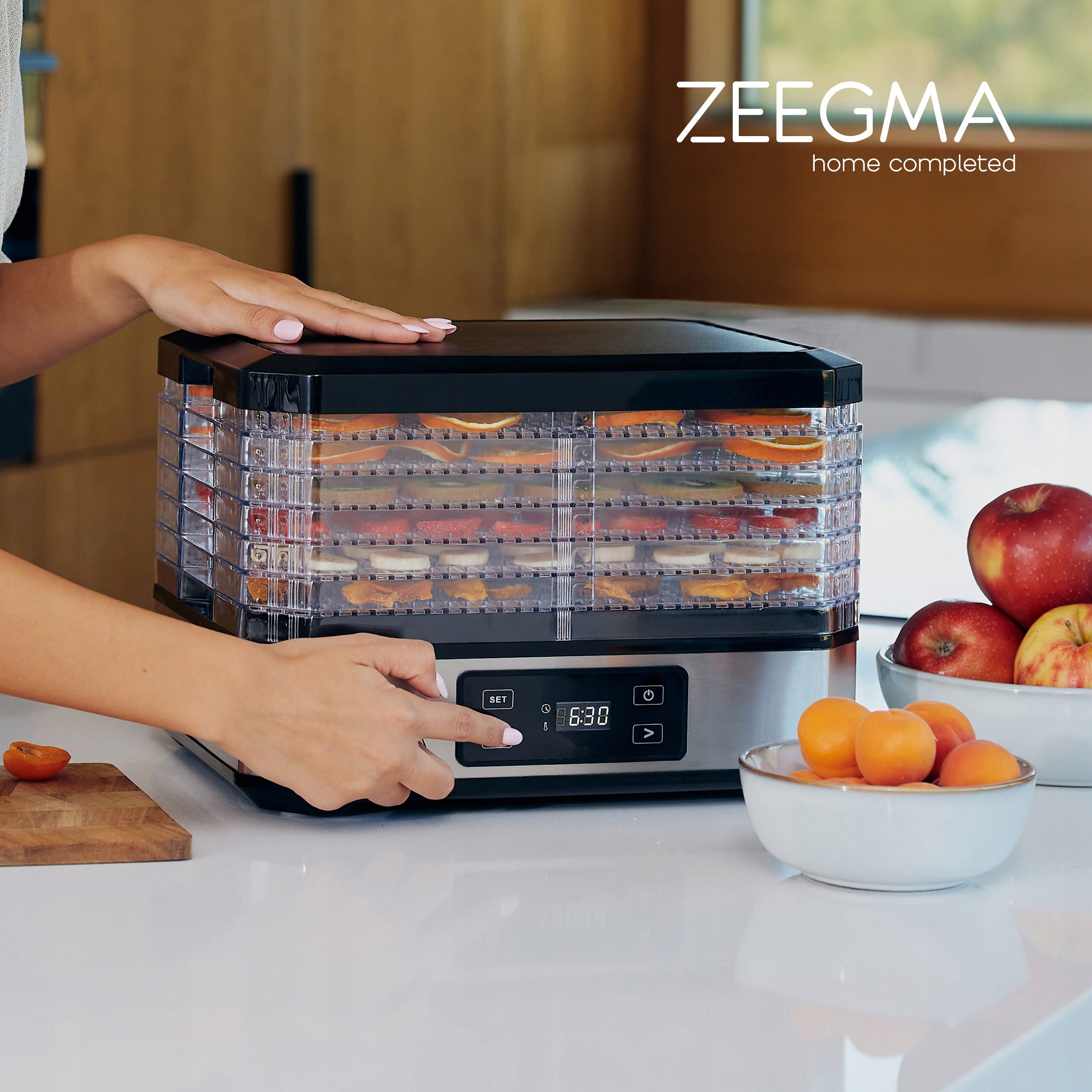 Сушарка для овочів, фруктів та грибів, дегідратор Zeegma Dry Chef Silver - Зображення 4