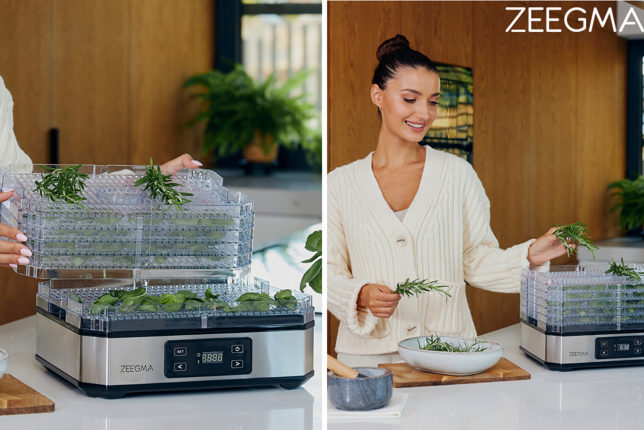 Сушарка для овочів, фруктів та грибів, дегідратор Zeegma Dry Chef Silver - Зображення 7