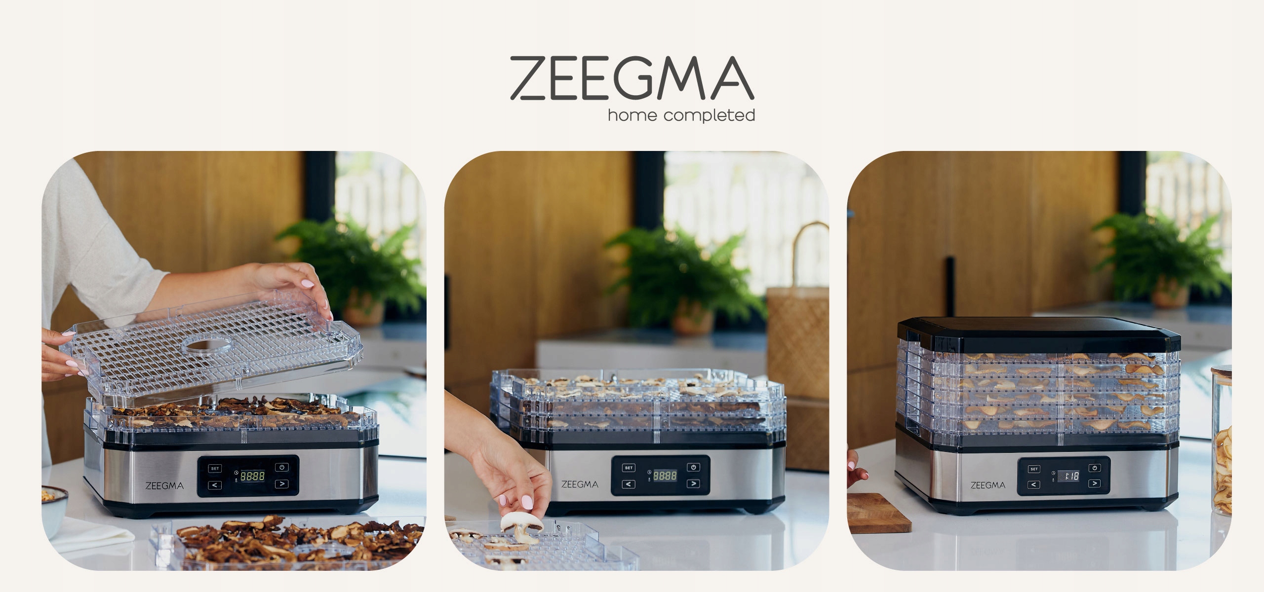 Сушарка для овочів, фруктів та грибів, дегідратор Zeegma Dry Chef Silver - Зображення 8