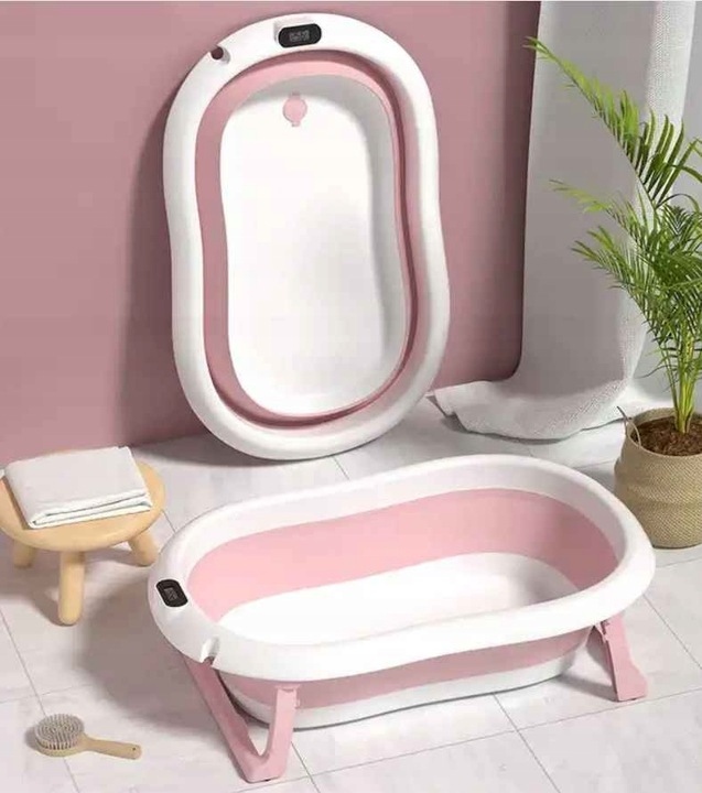 Дитяча ванна складна з подушкою, термометром Hanert KinderBad Pink - Зображення 3