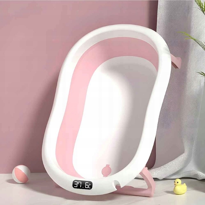 Дитяча ванна складна з подушкою, термометром Hanert KinderBad Pink - Зображення 2