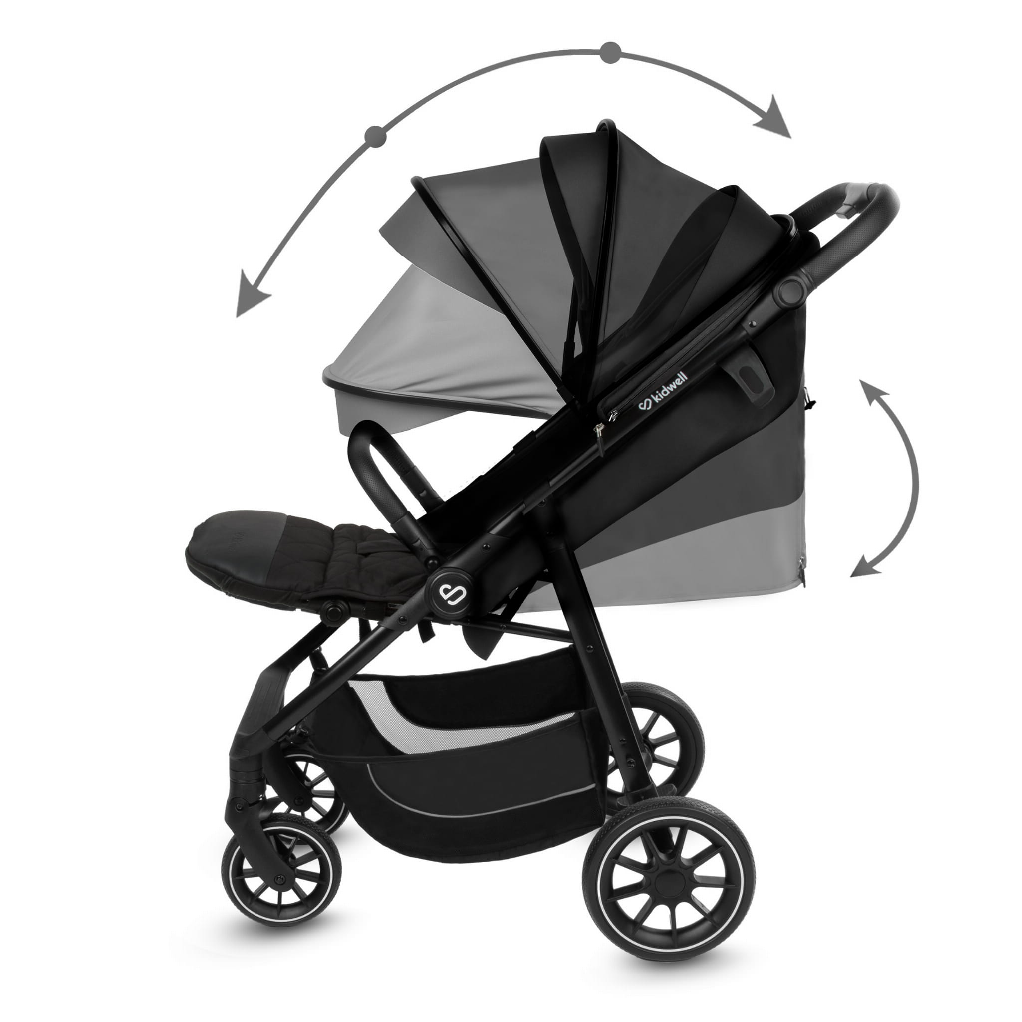 Прогулянкова коляска Kidwell ENZO Black - Зображення 9