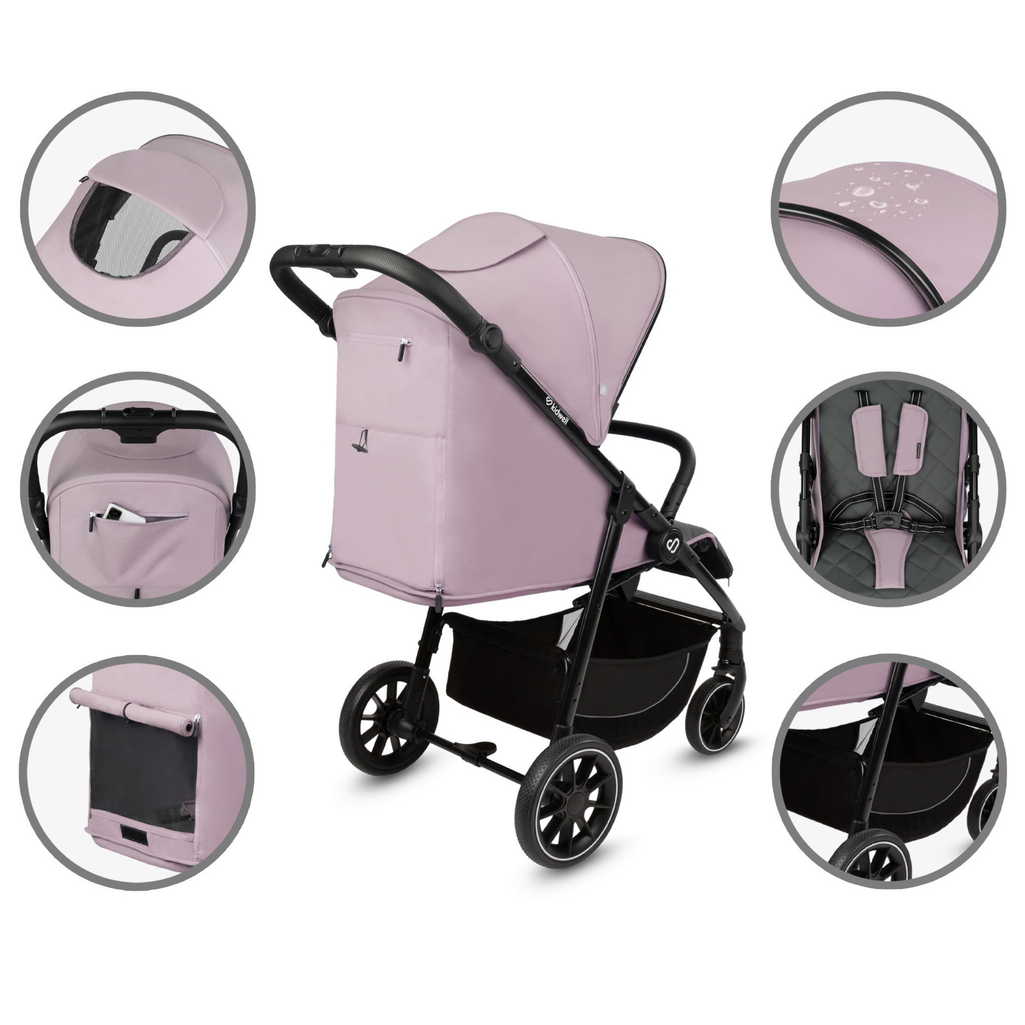 Прогулянкова коляска Kidwell ENZO Pink - Зображення 5