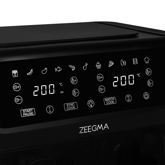 Аерофритюрниця двокамерна Zeegma Dual 9л Black - Зображення 12