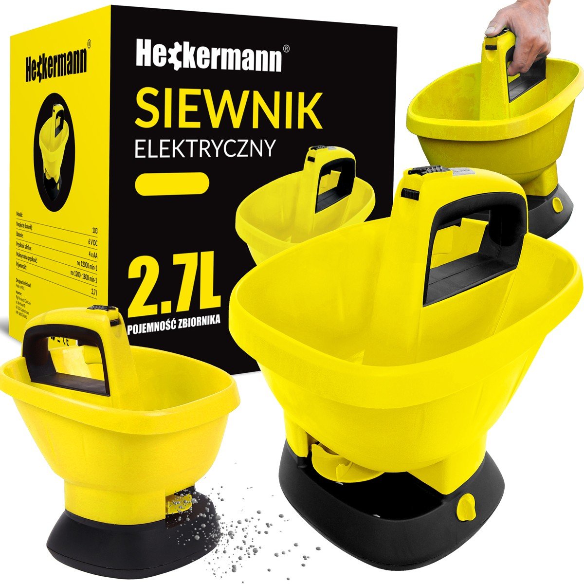 Розкидач-сівалка акумуляторна Heckermann® NX9103
