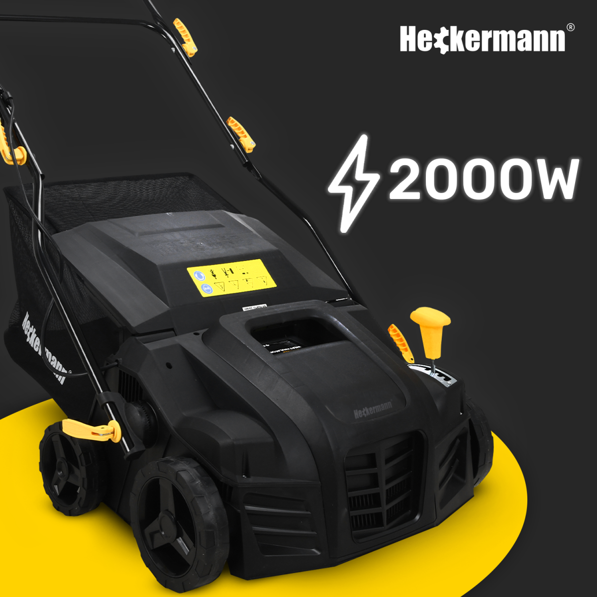 Електричний скарифікатор, аератор (400 мм, 55л) Heckermann SVWA20 - Зображення 2