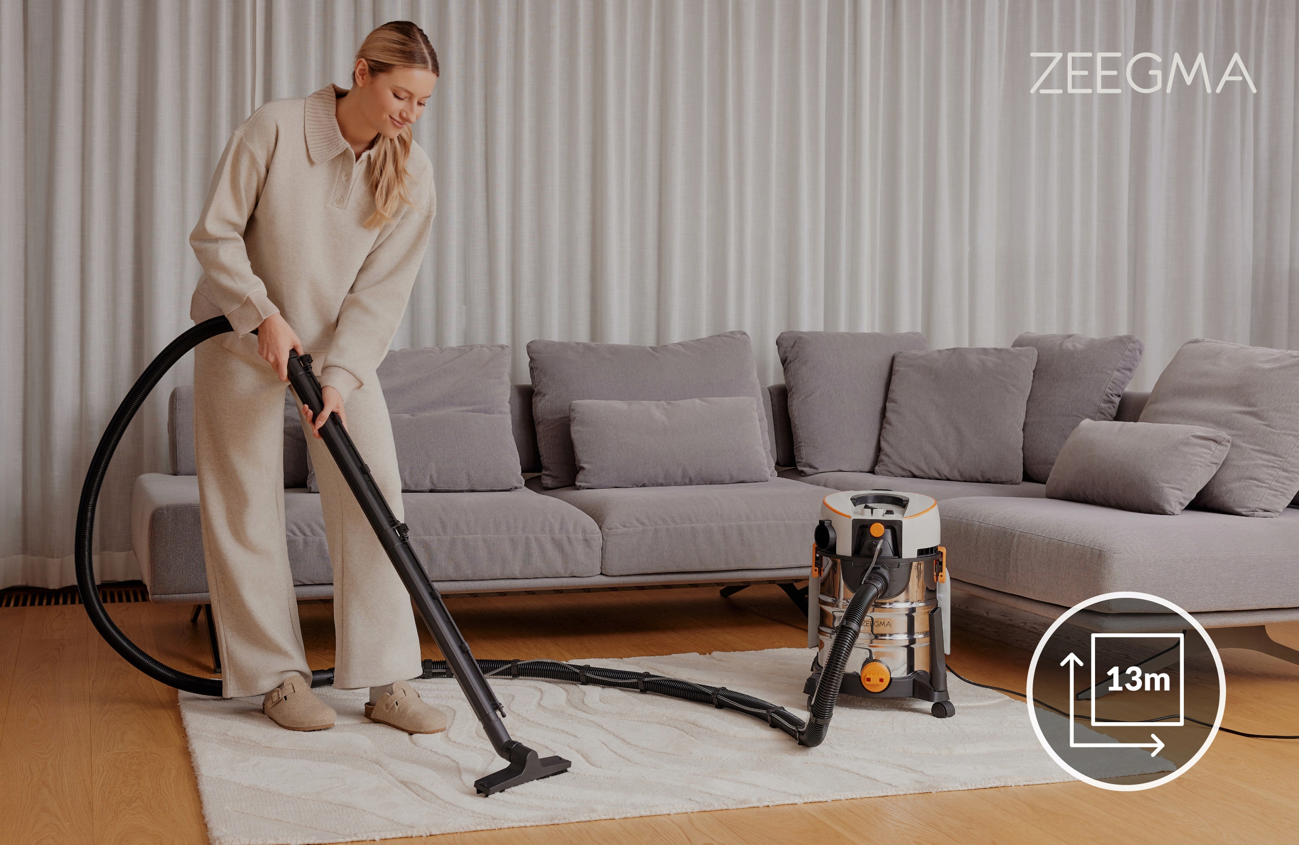 Пилосос професійний миючий Zeegma ZONDER PRO AQUA SILVER - Зображення 2