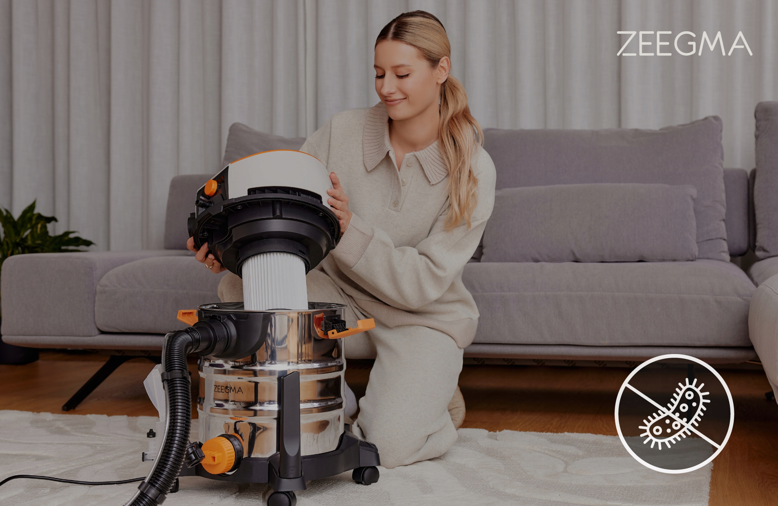 Пилосос професійний миючий Zeegma ZONDER PRO AQUA SILVER - Зображення 4