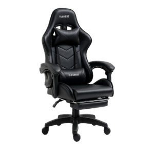 Крісло геймерське з підставкою для ніг Hanert G-Force Black