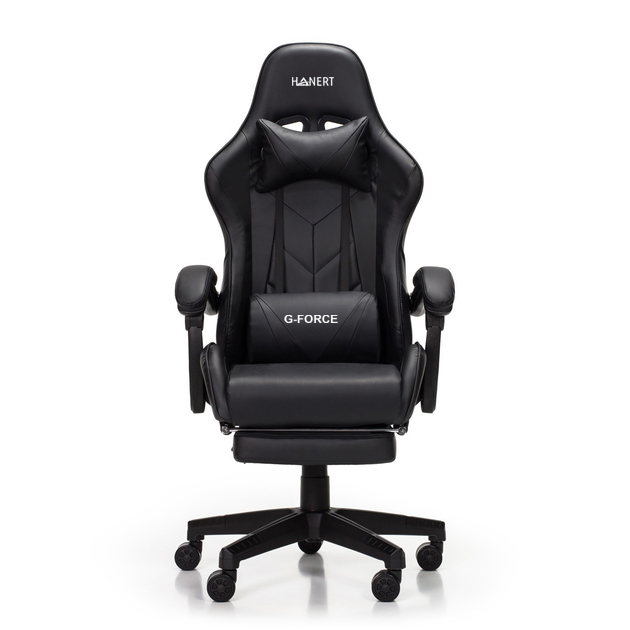 Крісло геймерське з підставкою для ніг Hanert G-Force Black - Зображення 2