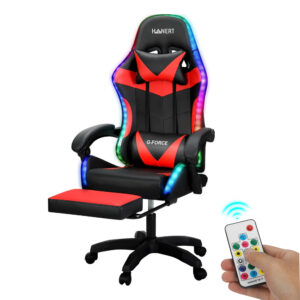 Крісло геймерське з підсвічуванням Hanert G-Force RED + RGB