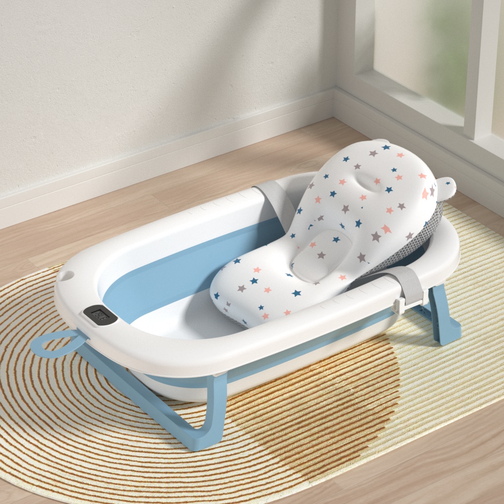 Дитяча ванна складна з подушкою, термометром Hanert KinderBad Blue - Зображення 2