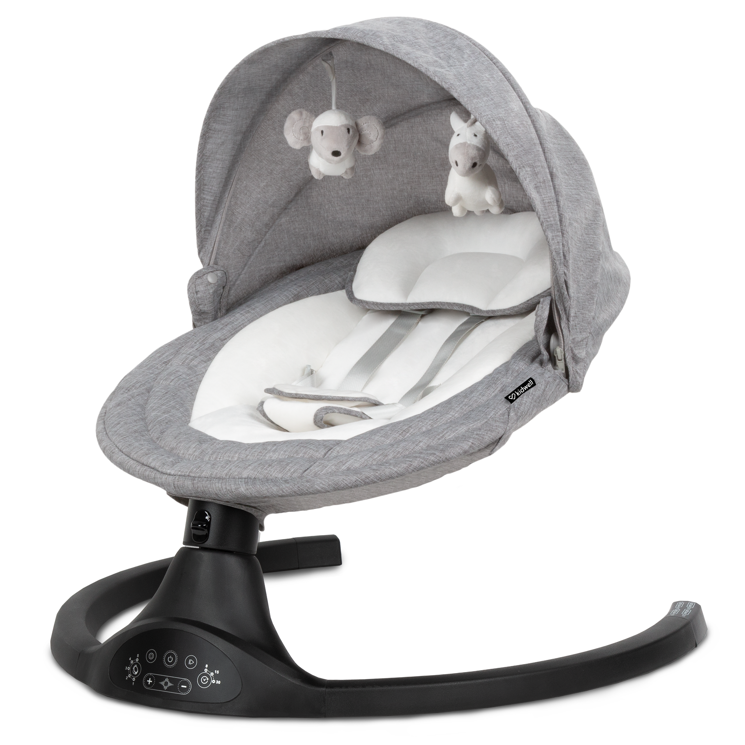 Шезлонг-гойдалка 2в1 Kidwell LUXI Dark Melange/Black - Зображення 8