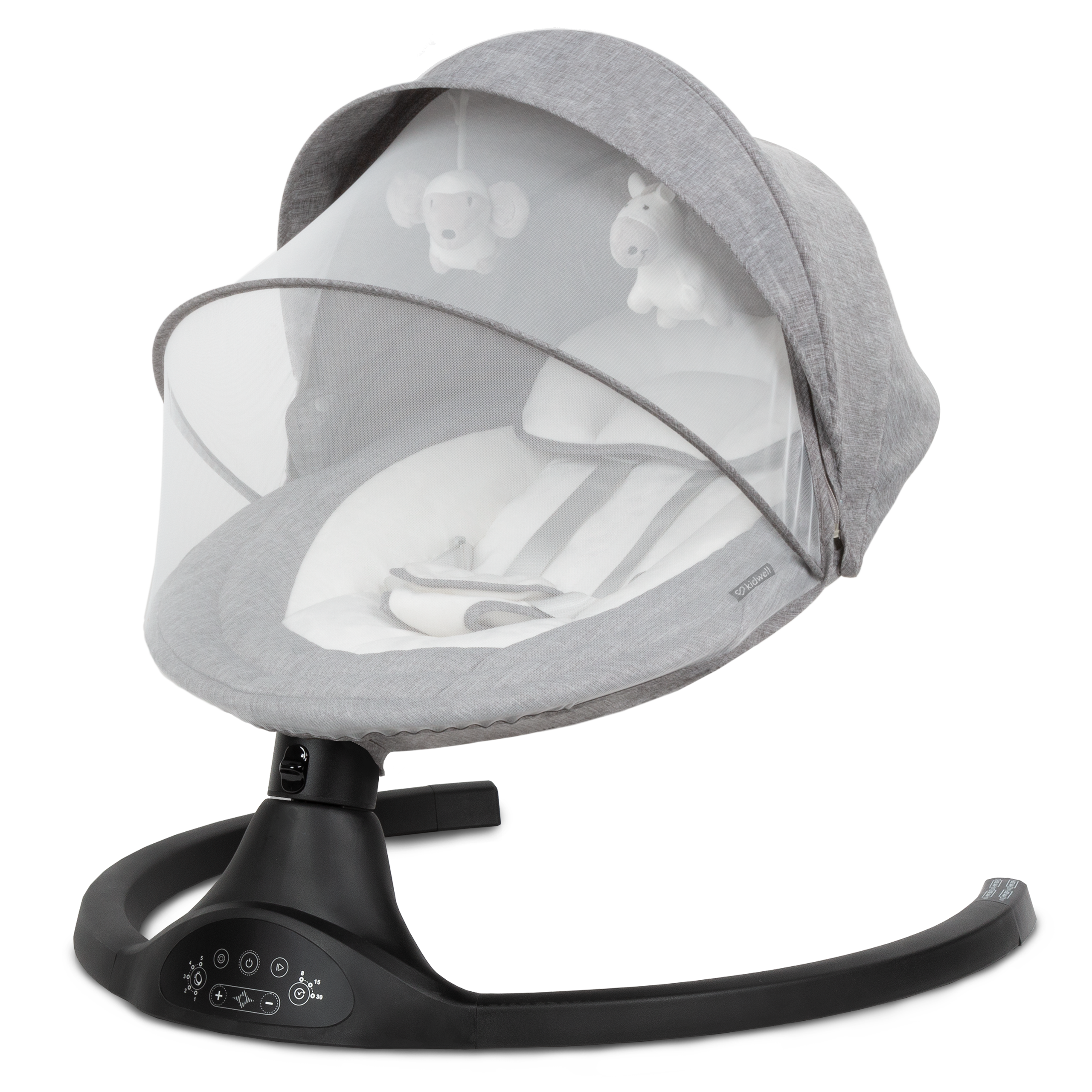 Шезлонг-гойдалка 2в1 Kidwell LUXI Dark Melange/Black - Зображення 10