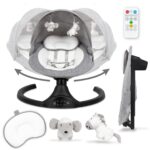 Шезлонг-гойдалка 2в1 Kidwell LUXI Dark Melange/Black