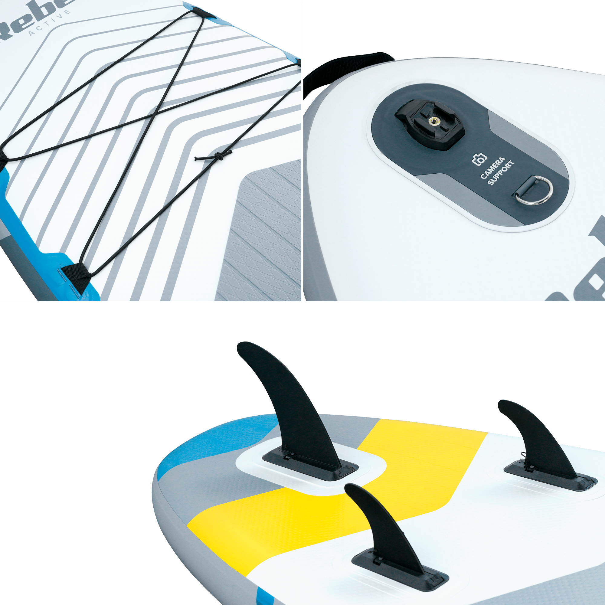 SUP дошка 335 см Rebel ACTIVE RBA-4507-WH із аксесуарами сапборд 170 кг 335 x 84 х 15 см White - Зображення 6